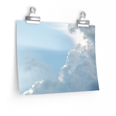 Clouds in Blue Sky Photo Poster Premium Poster