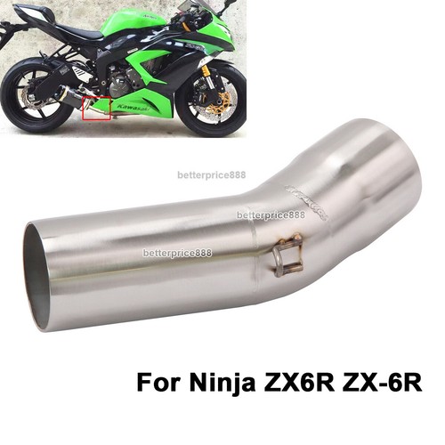 For Kawasaki Ninja ZX6R ZX-6R Slip On Exhaust System Middle For Kawasaki Ninja ZX6R ZX-6R Slip On Exhaust System Middle
