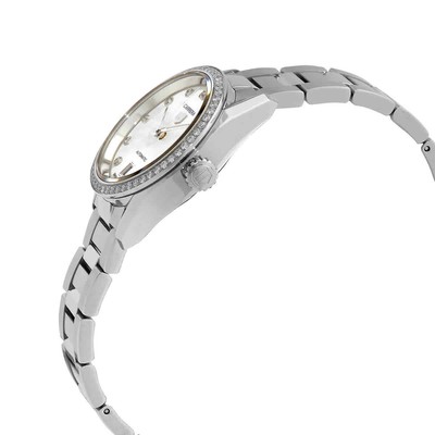Pre-owned Tag Heuer Carrera Automatic Diamond White Mop Dial Ladies Watch Wbn2414.ba0621