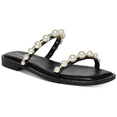 

Женские шлепанцы персикового цвета с квадратным носком Madden Girl, обувь BHFO 2079, Peachy