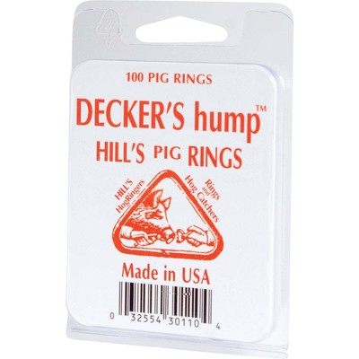 Decker Hill's Steel Pig Ring (100-Pack) #1 Decker Hill's #1 032554301104 Steel