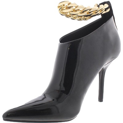 

INC Womens TMR 2 P Faux Patent Pointed Toe Shooties Ботильоны на каблуке BHFO 7493, Black pt, TMR 2 P