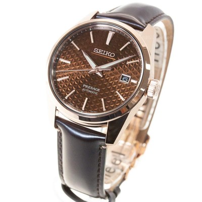 Pre-owned Seiko Presage Sarx080 Mechanical Automatic Men's Watch Brown Leather Band