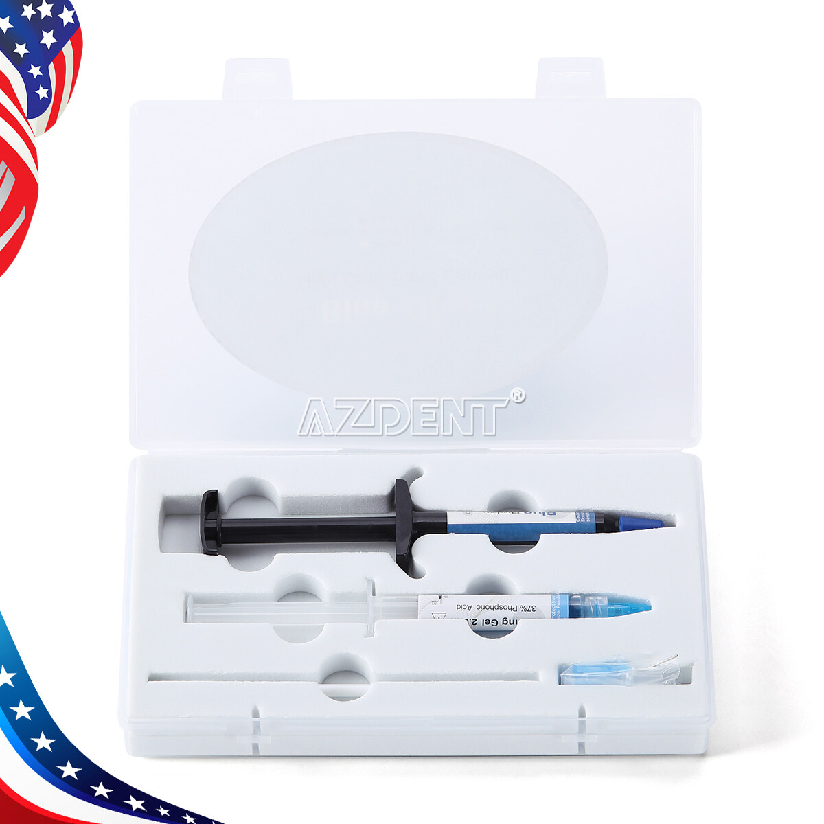 USA Dental Orthodontic Adhesive Light Cure Band Cement Shade Blue Glue Kit