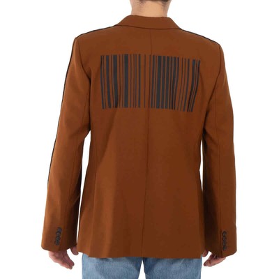 Pre-owned Vtmnts Brown Barcode Tailored Blazer Jacket