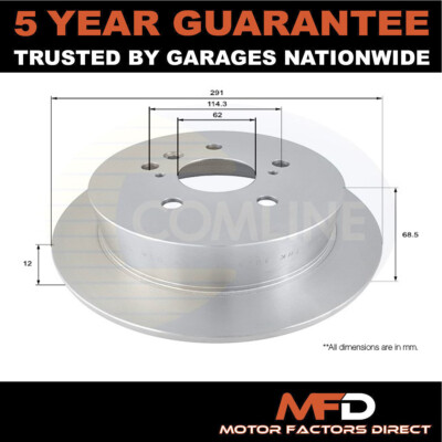 Fits Toyota Previa Estima Avensis 2.0 D 2.4 3.0 MFD Rear Brake Disc #1