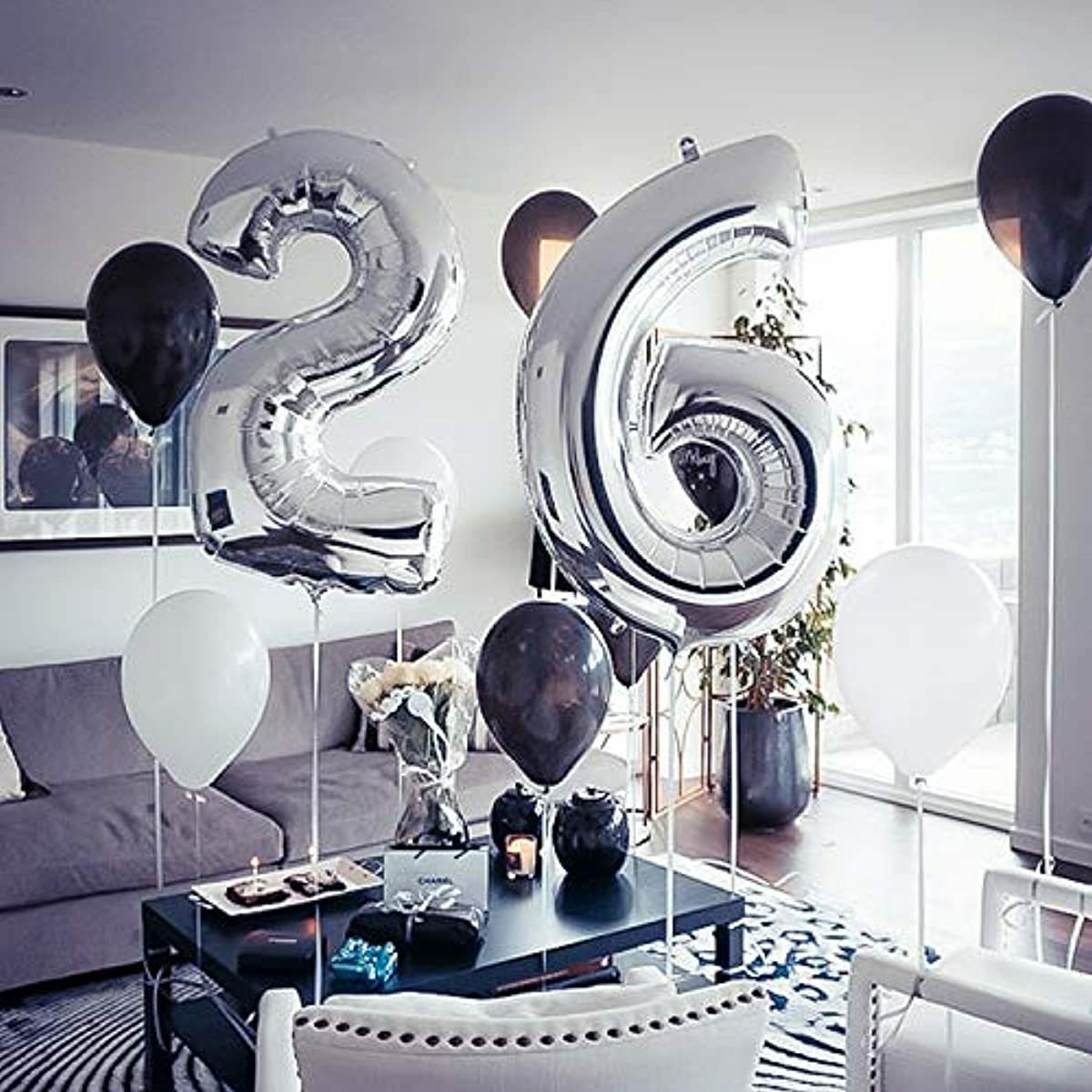 Ponmoo Geant Ballon Chiffre 25 52 Argent 0 1 2 3 4 5 6 7 8 9 10 30 4 Ebay