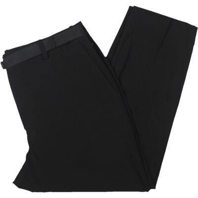 DKNY Womens Sunbaked Black Crepe Dress Pants 14 BHFO 7940