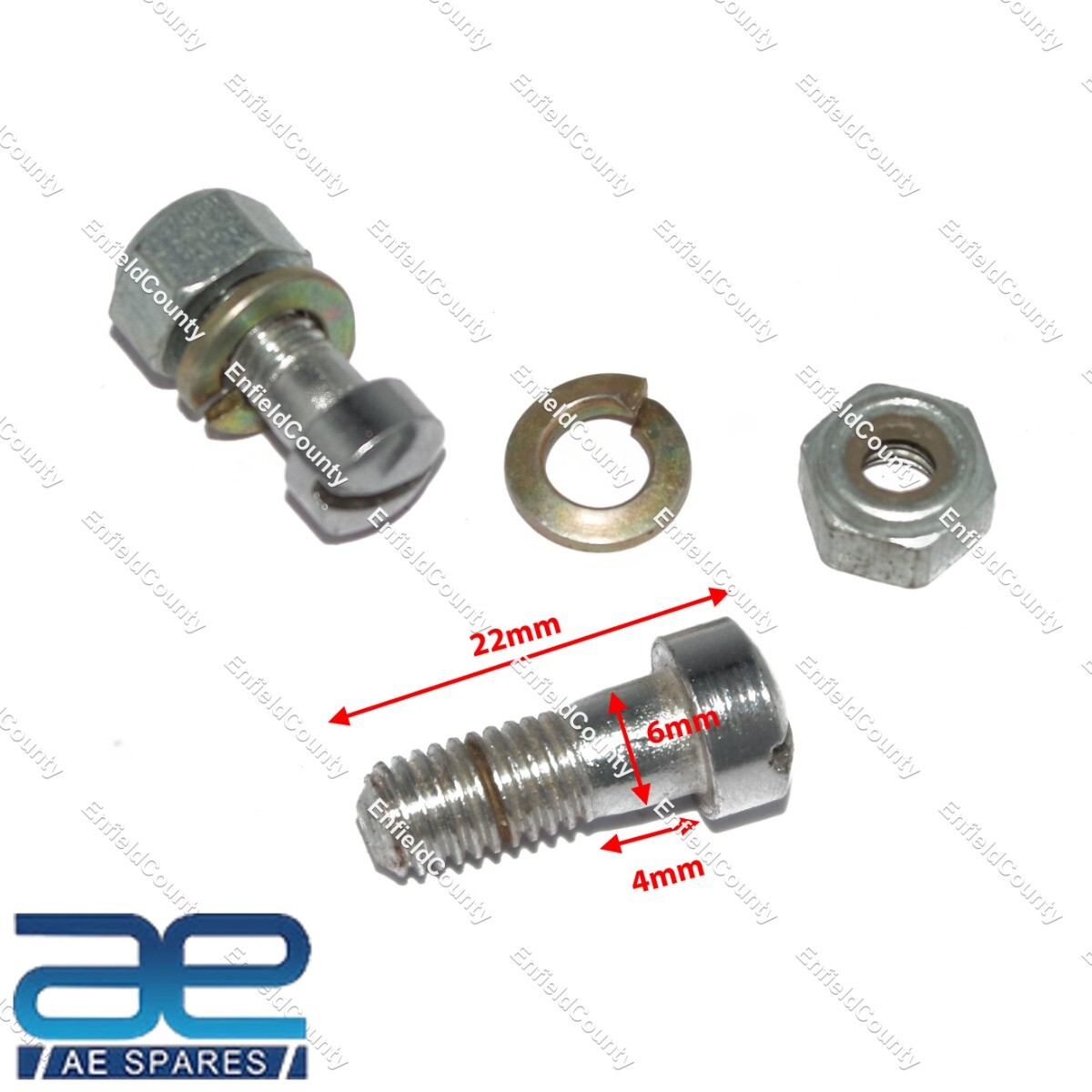 Brake Clutch Lifter Pivot Bolt With Nut and Washer For Norton BSA Triumph 