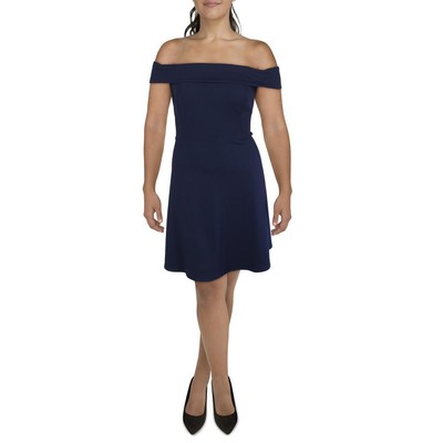 

Женское темно-синее трикотажное официальное платье миди B. Darlin размера плюс 18 Вт BHFO 8393, Navy