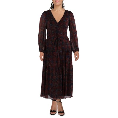 Женское макси-платье с пейсли из переработанного материала Lauren Ralph Lauren BHFO 1065