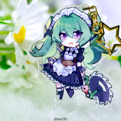 Anime Zenless Zone Zero Nekomiya Mana Acrylic Keychain Pendant Backpack Decor 