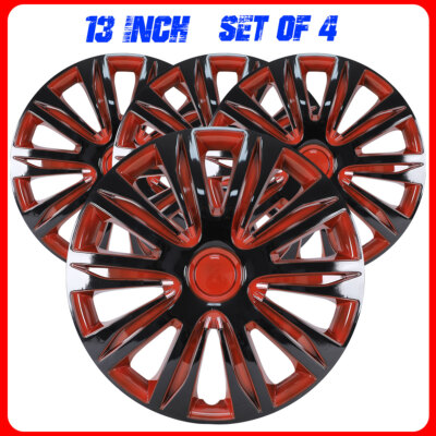 13'' Set Of 4 Wheel Hub Caps Cover Replacements for R13 Tire & Steel Rim 