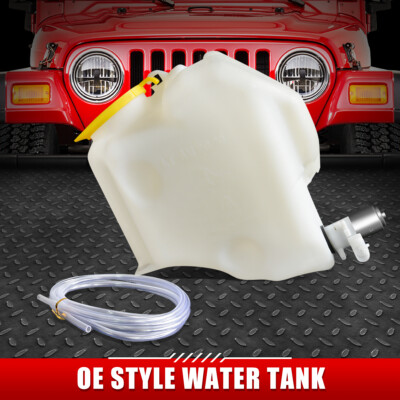 ДЛЯ 03-06 JEEP WRANGLER OE STYLE БАЧОК ДЛЯ ЖИДКОСТИ ОМЫВАТЕЛЯ ЛОБОВОГО СТЕКЛА с КРЫШКОЙ + НАСОС