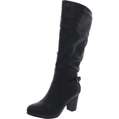 

Женские черные сапоги до колена Journee Collection Shoes 7 Medium (B,M) BHFO 9325, Черный