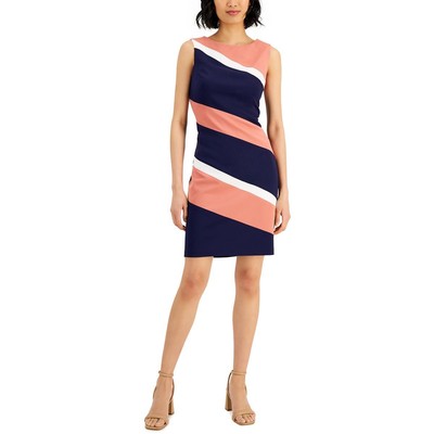 

Женское мини-платье-футляр с цветными блоками Connected Apparel BHFO 2477, Rose/ivory/navy