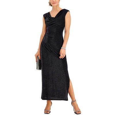 Connected Apparel Womens Black Metallic Cocktail and Party Dress 10 BHFO 7217