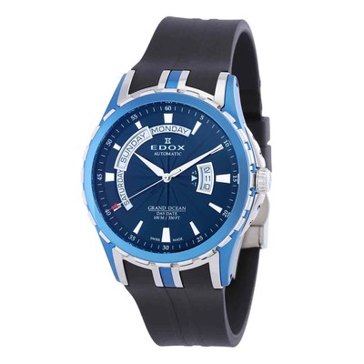 Edox Grand Ocean Automatic Blue Dial Men's Watch 83006 357BCA BUIN