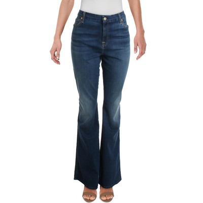 7 For All Mankind Womens Kimmie Blue Medium Wash Bootcut Jeans 32 BHFO 7375