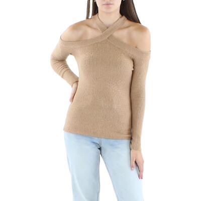 1.State Женская трикотажная рубашка в рубчик с открытыми плечами, пуловер, свитер, топ BHFO 4459