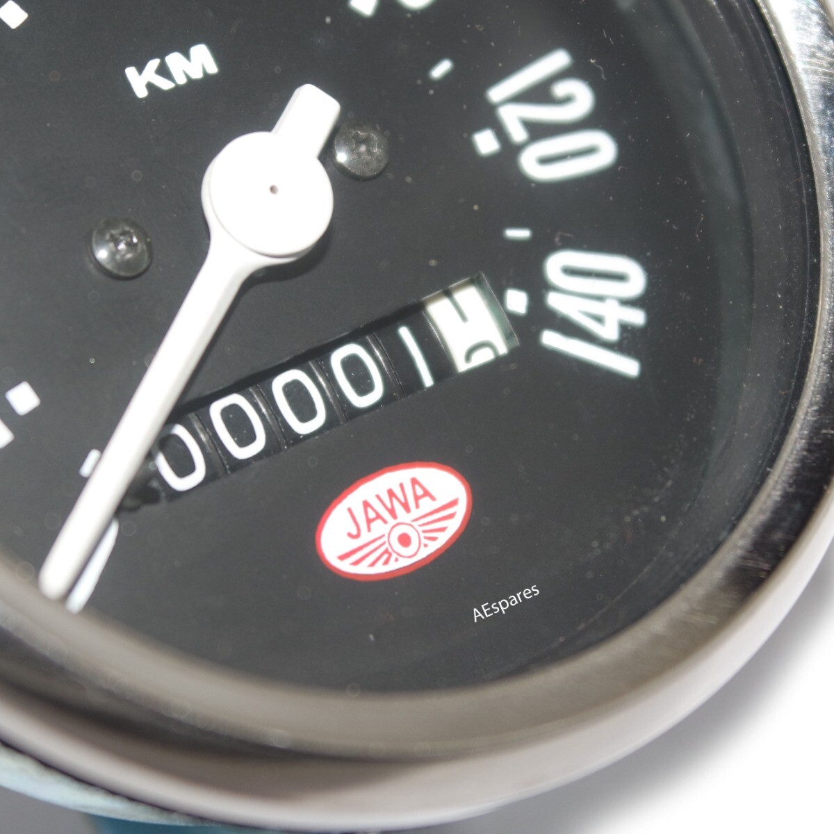 Speedometer With 32" Speedo Cable 140 Kph Black Face Jawa CZ Motorcycle 