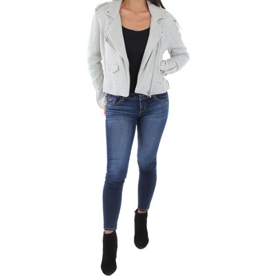 

BLANKNYC] Женская серая хлопковая легкая мотоциклетная куртка  BHFO 6228, Grey, 01ZU5847