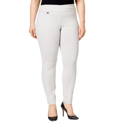 Alfani Женские белые брюки с комфортной талией White Wash Dress Pants Plus 26W BHFO 1052