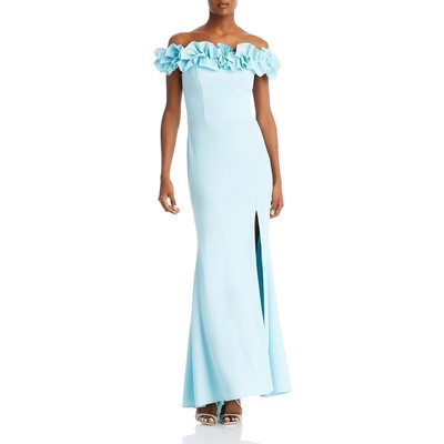 Женское вечернее платье Aqua Womens Blue с оборками для подводного плавания 12 BHFO 2564