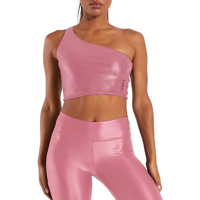

Розовый женский укороченный топ на одно плечо Koral Performance Workout Athletic  BHFO 7776, Blush, A6405S04