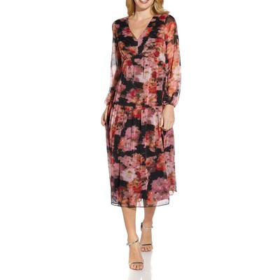 

Adrianna Papell Женское длинное вечернее платье розового цвета металлик  BHFO 8462, Pink multi