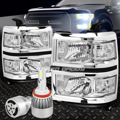 ХРОМИРОВАННЫЙ КОРПУС ФАРЫ + ПРОЗРАЧНЫЙ УГОЛОК + БЕЛЫЙ СВЕТОДИОД H8 HID с ВЕНТИЛЯТОРОМ ДЛЯ 14-15 GMT K2XX