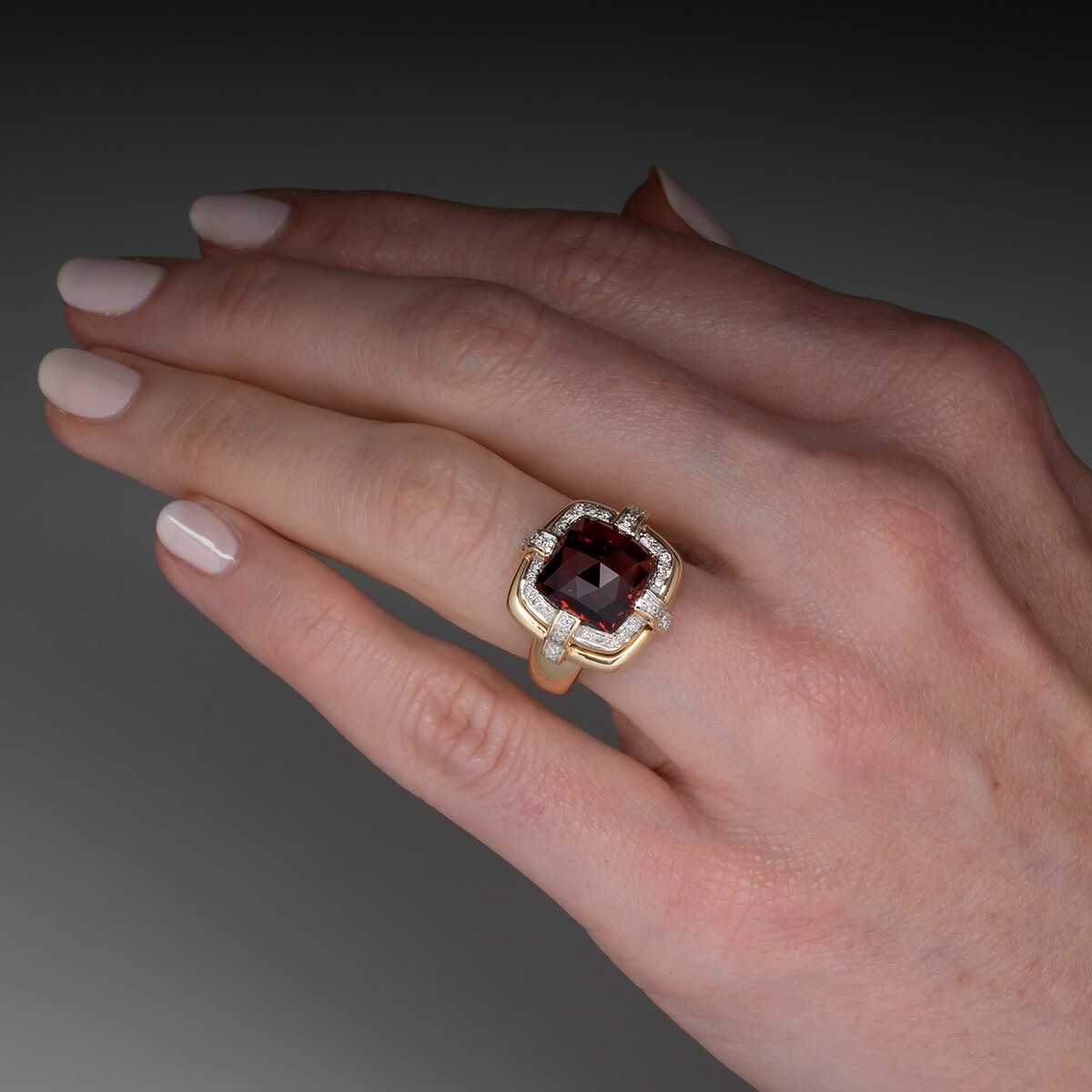 Pre-owned Online0369 5 Ct Ruby Simulated Checker Woman's Engagement Ring Silver Yellow Gold Plated