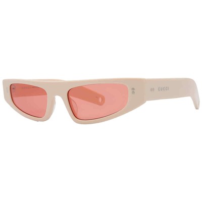 Pre-owned Gucci Red Browline Ladies Sunglasses Gg1634s 005 51 Gg1634s 005 51