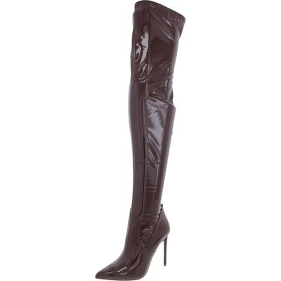 

Женские высокие сапоги до бедра Steve Madden с мягкой стелькой Vava, BHFO 4484, Brown patent, Vava