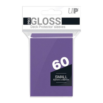 bustine protettive yu gi oh ultra pro 60 sleeves lucide gloss small viola purple