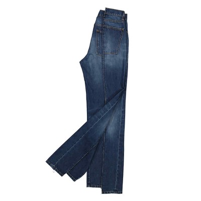 Pre-owned Victoria Beckham Deconstructed Straight Leg Denim Jeans, Waist Size 26" In Check Description