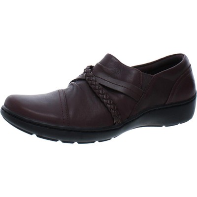 

Женские красные кожаные сабо Clarks Cora Braid 10 узкие (AA,N) BHFO 7718, Burgundy