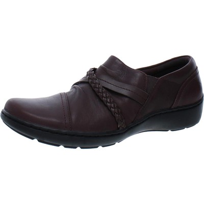 Женские красные кожаные сабо Clarks Cora Braid 10 узкие (AA,N) BHFO 7718