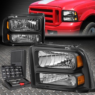 ДЛЯ 05-07 FORD SUPER DUTY F250-550 ЧЕРНЫЙ КОРПУС БОКОВАЯ ФАРА ЯНТАРНОГО ЦВЕТА + НАБОР ИНСТРУМЕНТОВ