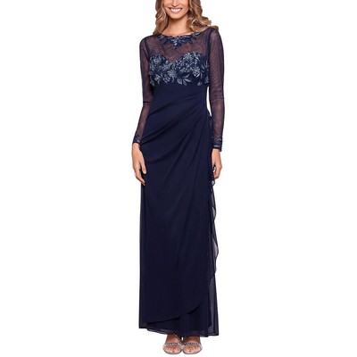 

Xscape Женское вечернее платье макси с вышивкой для особых случаев BHFO 0434, Navy blue