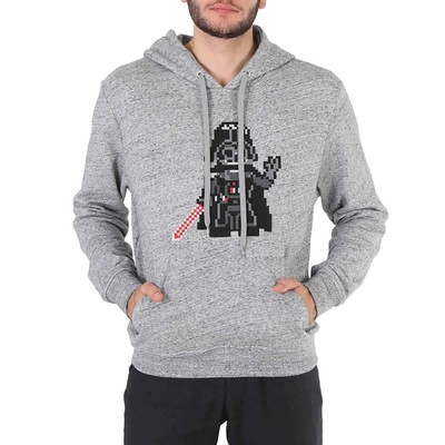 Mostly Heard Rarely Seen Heather Grey Invader Jersey Hoodie, Size Small