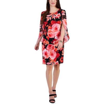 Connected Apparel Womens Semi-Formal Short Floral Sheath Dress BHFO 4786