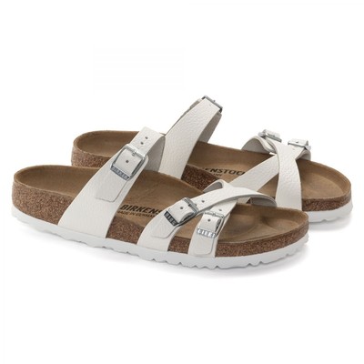 Pre-owned Birkenstock Women's Franca White Leather (regular Width) - 1024395, Multi