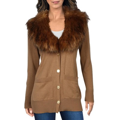 Женский коричневый кардиган-свитер на пуговицах MICHAEL Michael Kors XS BHFO 1929