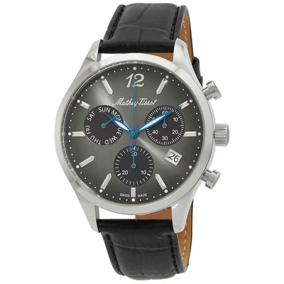 Мужские часы Mathey-Tissot Urban Chrono с хронографом и черным циферблатом H411CHALN