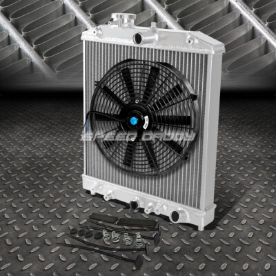 3-РЯДНЫЙ АЛЮМИНИЕВЫЙ РАДИАТОР + 1X 12 ВЕНТИЛЯТОРОВ ЧЕРНОГО ЦВЕТА ДЛЯ 92-00 HONDA CIVIC EG/DEL SOL/INTEGRA