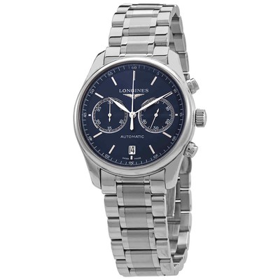 Мужские часы Longines Master Collection с хронографом и автоматическим синим циферблатом