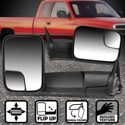 Для пары Ram 94-02 С регулируемым ручным откидным рычагом Буксировочное зеркало задней боковой двери