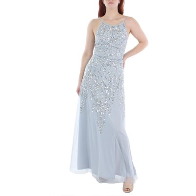 

Jump Apparel Женское синее вечернее платье с блестками и высоким воротником  BHFO 2324, Light blue