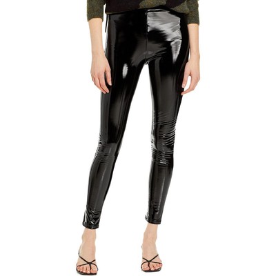 Женские черные леггинсы Aqua из искусственной кожи с высокой талией по щиколотку XS BHFO 7667